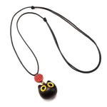 Buddha Stones Ebony Wood Red Sandalwood Lucky Cat Adjustable Balance Necklace