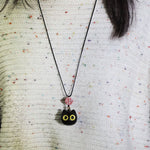 Buddha Stones Ebony Wood Red Sandalwood Lucky Cat Adjustable Balance Necklace