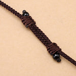 Buddha Stones Green Agate Red Agate Balance Braided Oval Pendant Necklace