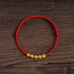 Buddha Stones Hand-Woven Red String Twisted Beads Protection Braided Adjustable Bracelet