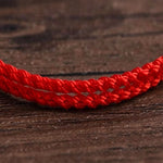 Buddha Stones Hand-Woven Red String Twisted Beads Protection Braided Adjustable Bracelet