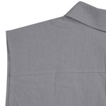 Buddha Stones Summer Casual Minimalist Button-Up Solid Men's Sleeveless Shirts