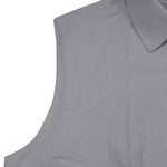 Buddha Stones Summer Casual Minimalist Button-Up Solid Men's Sleeveless Shirts