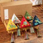 Buddha Stones Embroidery Zongzi Triangle Scorpion Cute Animal Decor
