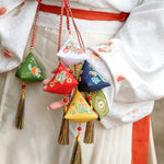 Buddha Stones Embroidery Zongzi Triangle Scorpion Cute Animal Decor