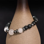 Buddha Stones Hematite Black Beads Support Bracelet