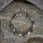 Buddha Stones Natural Hematite Titanium Steel Powerful Chain Bracelet