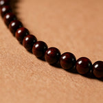 Buddha Stones Red Sandalwood Peace Buckle Protection Hand-Woven 108 Bead Mala