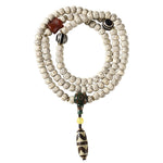 Buddha Stones Star Moon Bodhi Seed Dzi Bead Wisdom Hand-Woven Tibetan 108 Bead Mala