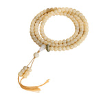 Buddha Stones Bodhi Root Lotus Pendant Purity 108 Bead Hand Polished Round Mala