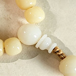 Buddha Stones Bodhi Root Lotus Pendant Purity 108 Bead Hand Polished Round Mala