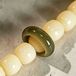 Buddha Stones Bodhi Root Lotus Pendant Purity 108 Bead Hand Polished Round Mala