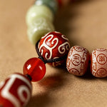 Buddha Stones Bodhi Seed Hand-Woven Peace Vintage 108 Bead Mala