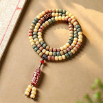 Buddha Stones Bodhi Seed Hand-Woven Peace Vintage 108 Bead Mala