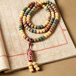 Buddha Stones Bodhi Seed Hand-Woven Peace Vintage 108 Bead Mala