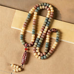 Buddha Stones Bodhi Seed Hand-Woven Peace Vintage 108 Bead Mala