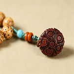 Buddha Stones Star Moon Bodhi Seed Lotus Pod Handcrafted Wisdom Round 108 Bead Mala