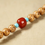 Buddha Stones Star Moon Bodhi Seed Lotus Pod Handcrafted Wisdom Round 108 Bead Mala
