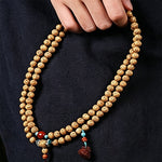 Buddha Stones Star Moon Bodhi Seed Lotus Pod Handcrafted Wisdom Round 108 Bead Mala