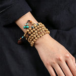 Buddha Stones Star Moon Bodhi Seed Lotus Pod Handcrafted Wisdom Round 108 Bead Mala