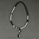 Buddha Stones Black Obsidian Bagua Protection Hand Beaded Bracelet