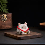 Buddha Stones Basswood Cute Animal Hand-Carved Desk Decoration