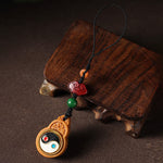 FREE Today: Protection and Purification Green Sandalwood Bagua Yin Yang Gourd Phone Hanging Decoration
