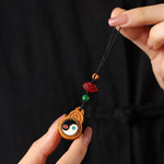 FREE Today: Protection and Purification Green Sandalwood Bagua Yin Yang Gourd Phone Hanging Decoration