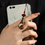 FREE Today: Protection and Purification Green Sandalwood Bagua Yin Yang Gourd Phone Hanging Decoration