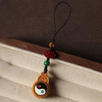 FREE Today: Protection and Purification Green Sandalwood Bagua Yin Yang Gourd Phone Hanging Decoration