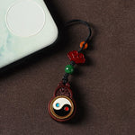 FREE Today: Protection and Purification Green Sandalwood Bagua Yin Yang Gourd Phone Hanging Decoration