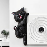 Buddha Stones Painted Resin Cat Switch Cover Cute Animal Decor