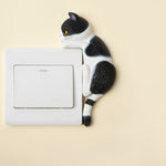 Buddha Stones Painted Resin Cat Switch Cover Cute Animal Decor