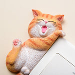 Buddha Stones Painted Resin Cat Switch Cover Cute Animal Decor