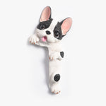 Buddha Stones Hand-Painted Resin Dog 3D Cute Decorative Switch Wall Sticker