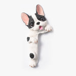 Buddha Stones Hand-Painted Resin Dog 3D Cute Decorative Switch Wall Sticker