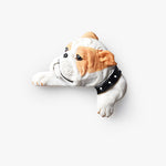 Buddha Stones Hand-Painted Resin Dog 3D Cute Decorative Switch Wall Sticker