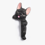 Buddha Stones Hand-Painted Resin Dog 3D Cute Decorative Switch Wall Sticker