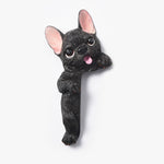 Buddha Stones Hand-Painted Resin Dog 3D Cute Decorative Switch Wall Sticker
