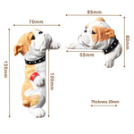 Buddha Stones Hand-Painted Resin Dog 3D Cute Decorative Switch Wall Sticker