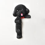 Buddha Stones Hand-Painted Resin Dog 3D Cute Decorative Switch Wall Sticker