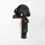 Buddha Stones Hand-Painted Resin Dog 3D Cute Decorative Switch Wall Sticker