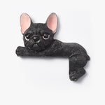 Buddha Stones Hand-Painted Resin Dog 3D Cute Decorative Switch Wall Sticker