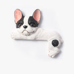 Buddha Stones Hand-Painted Resin Dog 3D Cute Decorative Switch Wall Sticker