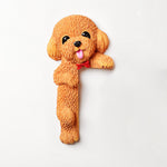 Buddha Stones Hand-Painted Resin Dog 3D Cute Decorative Switch Wall Sticker