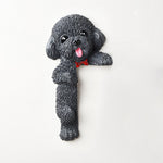 Buddha Stones Hand-Painted Resin Dog 3D Cute Decorative Switch Wall Sticker