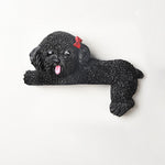 Buddha Stones Hand-Painted Resin Dog 3D Cute Decorative Switch Wall Sticker