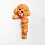 Buddha Stones Hand-Painted Resin Dog 3D Cute Decorative Switch Wall Sticker