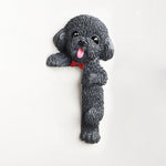Buddha Stones Hand-Painted Resin Dog 3D Cute Decorative Switch Wall Sticker