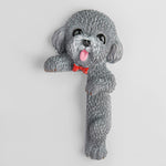Buddha Stones Hand-Painted Resin Dog 3D Cute Decorative Switch Wall Sticker